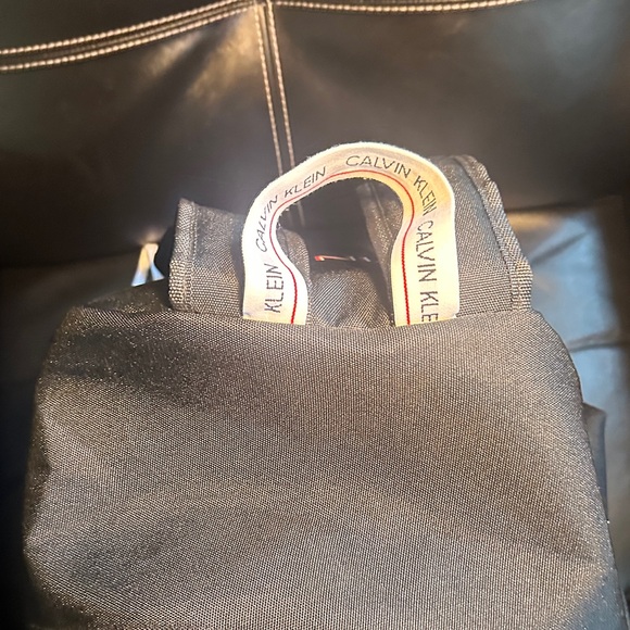 Calvin Klein CK Everyone Black Faux Leather Backpack Rucksack Gym Travel - Picture 8 of 8